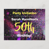 Invitation à une fête d'anniversaire de 50 ans (Devant)