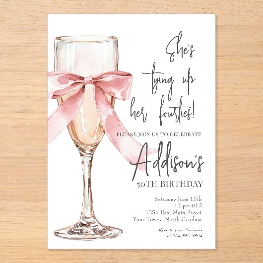Invitation à une fête d'anniversaire de 50 ans au (Recto)