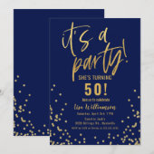 Invitation à une fête d'anniversaire de 50 ans en  (Devant / Derrière)