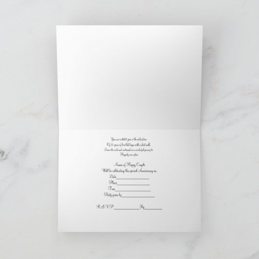 invitation à une fête d'anniversaire de 50 ans tex (Intérieur)