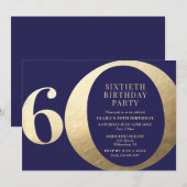 Invitation à une fête d'anniversaire de 60 ans (Devant / Derrière)