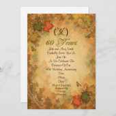 invitation à une fête d'anniversaire de 60 ans ave (Devant / Derrière)