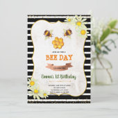 Invitation à une fête d'anniversaire de abeille (Debout devant)