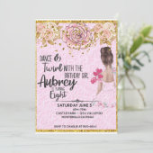 Invitation à une fête d'anniversaire de ballerine (Debout devant)