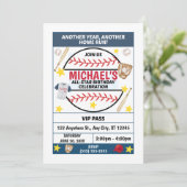 Invitation à une fête d'anniversaire de baseball (Debout devant)