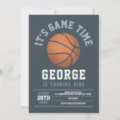 Invitation à une fête d'anniversaire de basket-bal (Devant)