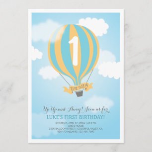 Invitation à une fête d'anniversaire de bébé garço