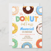 Invitation à une fête d'anniversaire de beignet (Devant)