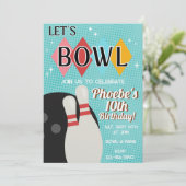 Invitation à une fête d'anniversaire de bowling ré (Debout devant)