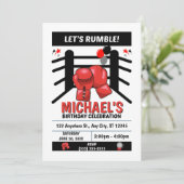 Invitation à une fête d'anniversaire de boxe (Debout devant)
