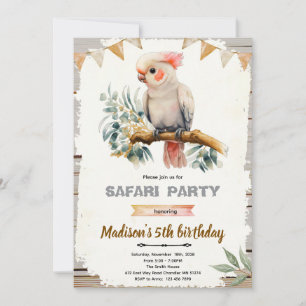 Invitation à une fête d'anniversaire de cacatoès