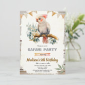 Invitation à une fête d'anniversaire de cacatoès (Debout devant)