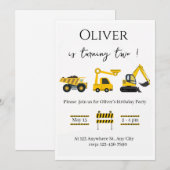 Invitation à une fête d'anniversaire de camion de (Devant / Derrière)