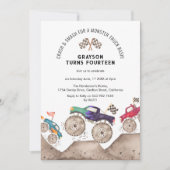Invitation à une fête d'anniversaire de camion mon (Devant)