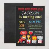 Invitation à une fête d'anniversaire de Carnaval d (Devant / Derrière)