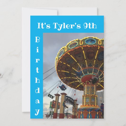 Invitation à une fête d'anniversaire de carnaval d (Devant)