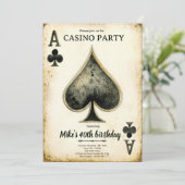 Invitation à une fête d'anniversaire de casino (Debout devant)