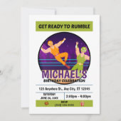 Invitation à une fête d'anniversaire de catch (Devant)