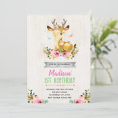 Invitation à une fête d'anniversaire de cerf (Debout devant)