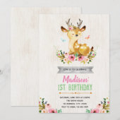 Invitation à une fête d'anniversaire de cerf (Devant / Derrière)
