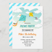 Invitation à une fête d'anniversaire de cerf-volan (Devant / Derrière)