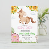 Invitation à une fête d'anniversaire de cheval tou (Debout devant)