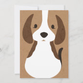 Invitation à une fête d'anniversaire de chiot Garç (Dos)