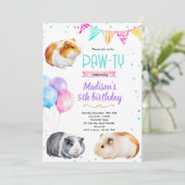 Invitation à une fête d'anniversaire de cochon d'I (Debout devant)