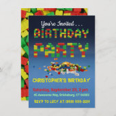 Invitation à une fête d'anniversaire de constructe (Devant / Derrière)