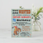 Invitation à une fête d'anniversaire de cow-boy au (Debout devant)