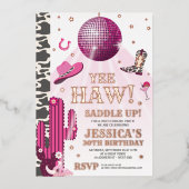 Invitation à une fête d'anniversaire de cowgirl di (Recto)