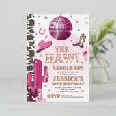 Invitation à une fête d'anniversaire de cowgirl di (Debout devant)