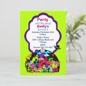 Invitation à une fête d'anniversaire de créatures  (Debout devant)