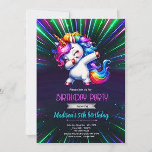 Invitation à une fête d'anniversaire de danse de l
