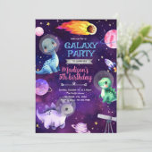 Invitation à une fête d'anniversaire de dinosaure (Debout devant)