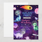 Invitation à une fête d'anniversaire de dinosaure (Devant / Derrière)