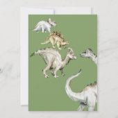 Invitation à une fête d'anniversaire de dinosaure (Dos)