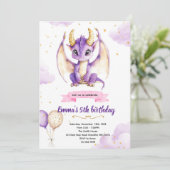 Invitation à une fête d'anniversaire de dragon vio (Debout devant)