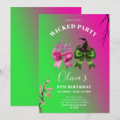 Invitation à une fête d'anniversaire de fille avec (Devant / Derrière)
