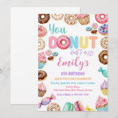 Invitation à une fête d'anniversaire de fille avec (Devant / Derrière)