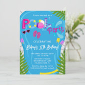 Invitation à une fête d'anniversaire de fille d'ét (Debout devant)