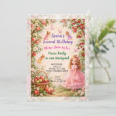 Invitation à une fête d'anniversaire de fille. Fêt (Debout devant)