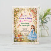 Invitation à une fête d'anniversaire de fille. Fêt (Debout devant)
