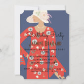 Invitation à une fête d'anniversaire de fille Flap (Devant)