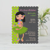 Invitation à une fête d'anniversaire de fille Luau (Debout devant)