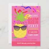 Invitation à une fête d'anniversaire de fille pour (Devant)