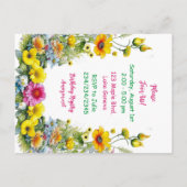 Invitation à une fête d'anniversaire de fille sur  (Dos)