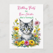 Invitation à une fête d'anniversaire de fille sur  (Devant)