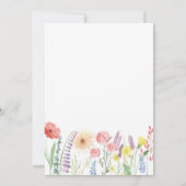 Invitation à une fête d'anniversaire de fleurs sau (Dos)