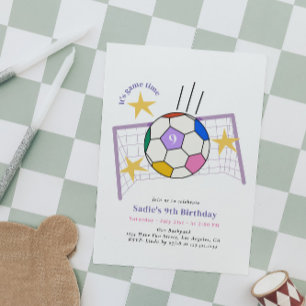 Invitation à une fête d'anniversaire de football p
